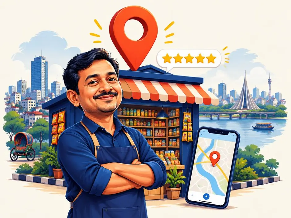 Illustration of local seo work