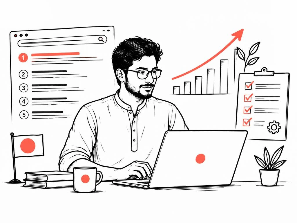 Illustration of seo expert in bangladesh work