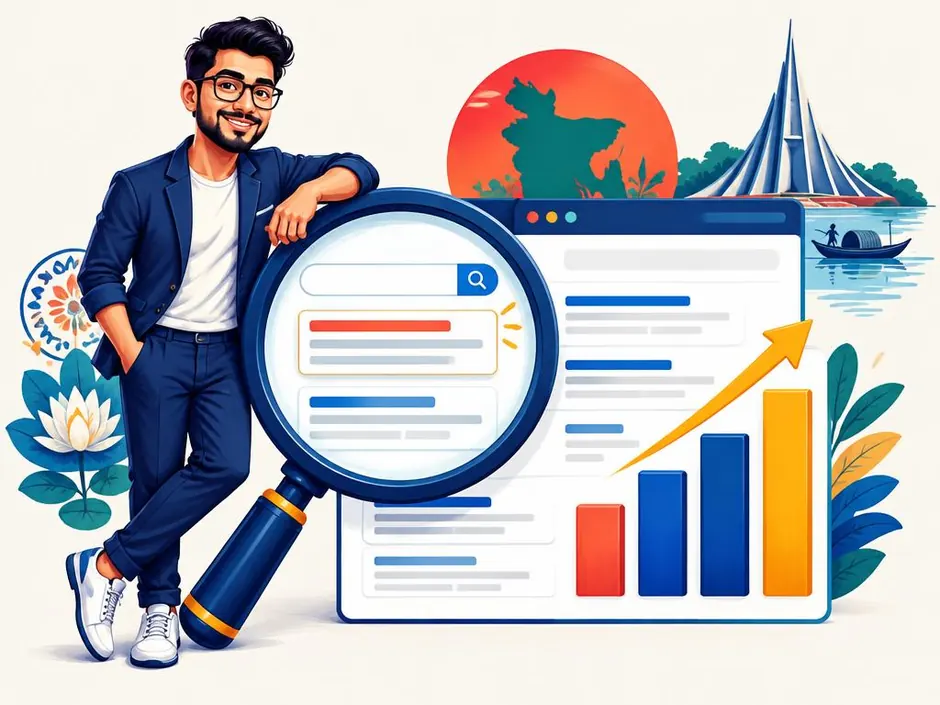 Illustration of seo services in bangladesh work