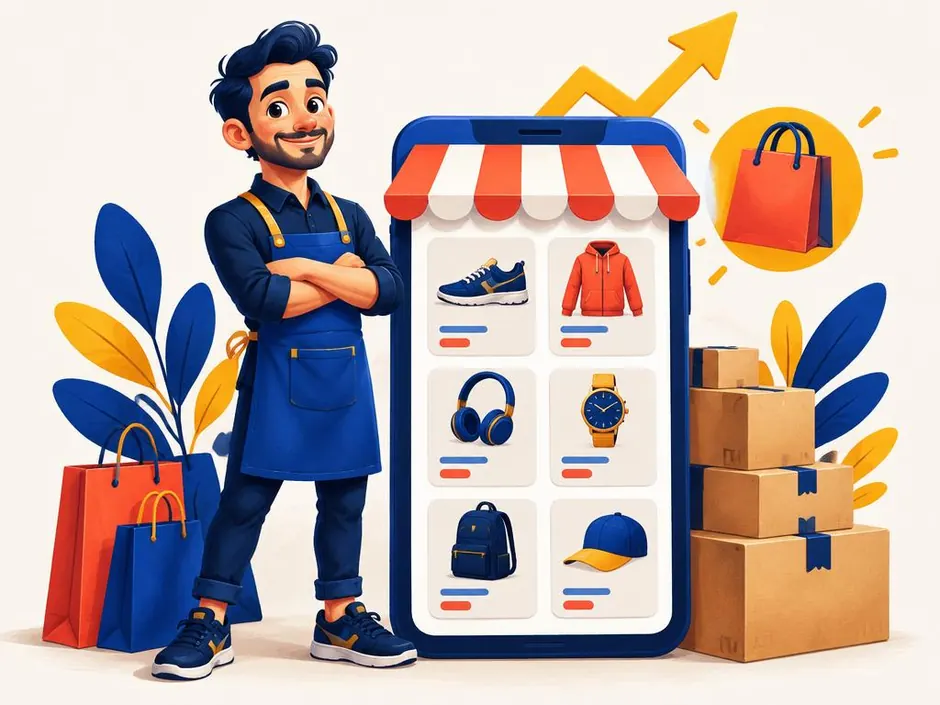 Illustration of shopify seo work