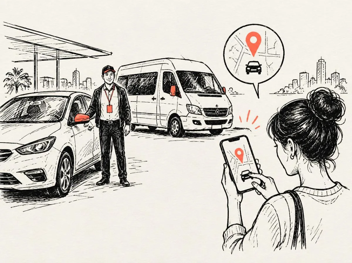 Illustration of SEO for car rental services