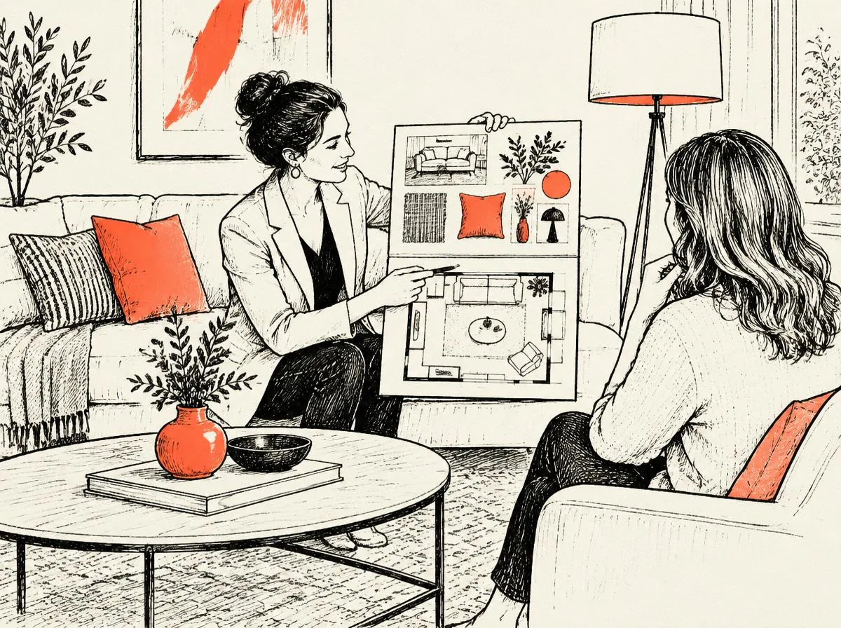 Illustration of SEO for interior design firms